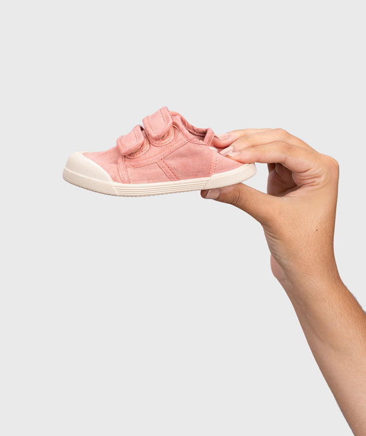 Igor Scarpe in Tela Lona V Barefoot Rosa lato mano doppio strappo