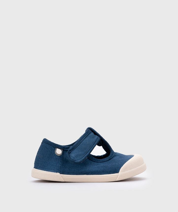 Igor Sneakers in Tela Lona Pepito Barefoot Blu Marino lato