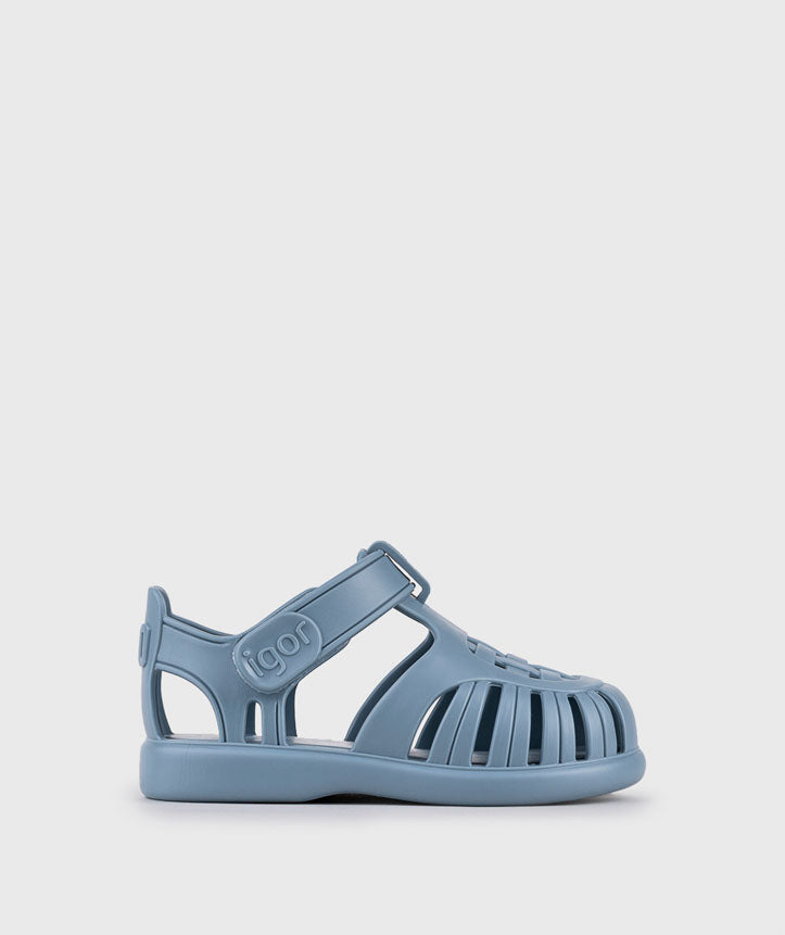 Igor Tobby Solid Oceano: Sandali a Granchio in Gomma con Velcro