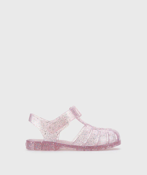 Igor Clasica Cristal Rosa Multi Glitter: Sandali a Granchio Trasparenti