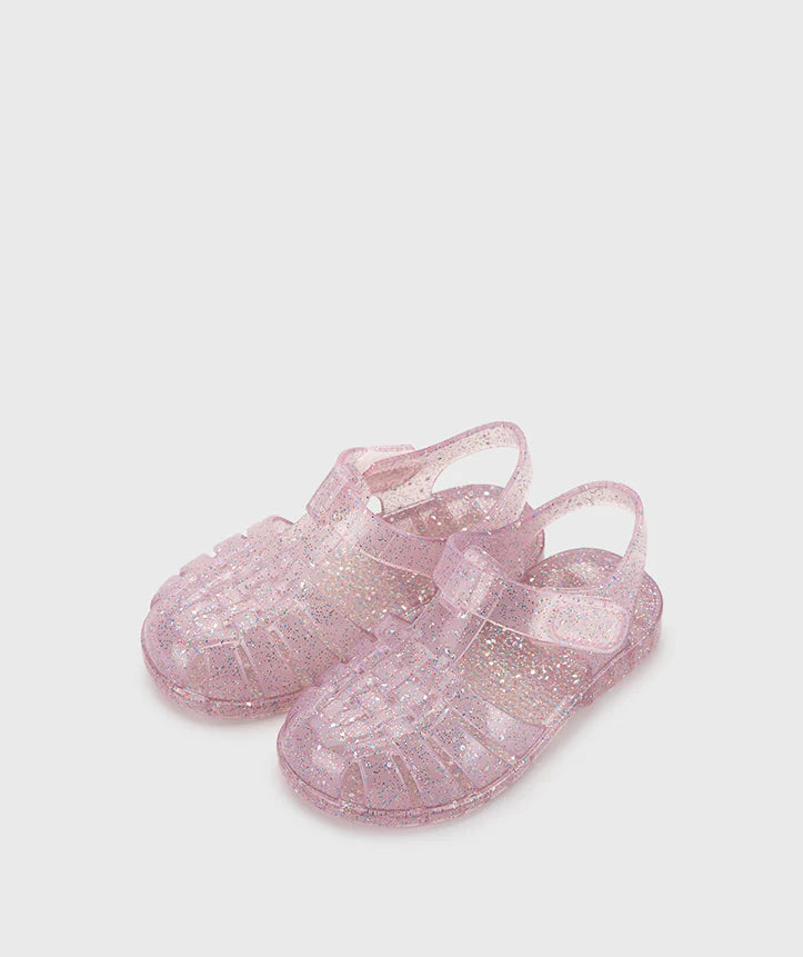 Igor Clasica Cristal Rosa Multi Glitter: Sandali a Granchio Trasparenti