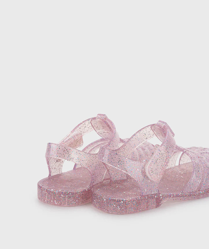 Igor Clasica Cristal Rosa Multi Glitter: Sandali a Granchio Trasparenti