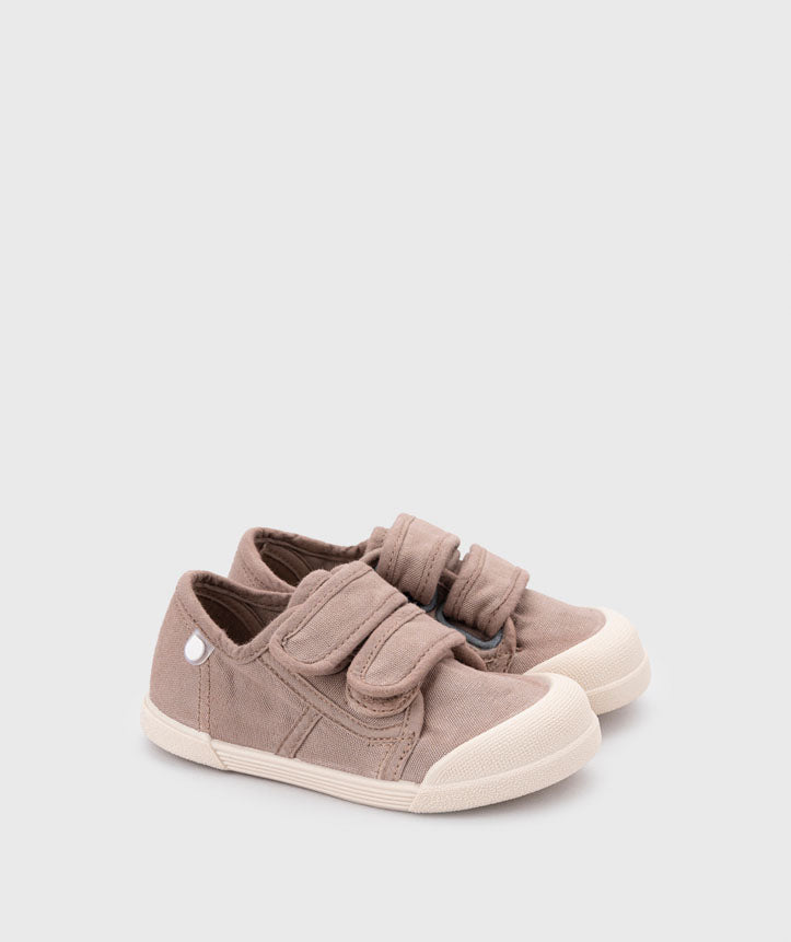 Scarpe barefoot Igor Lona V in tela marrone cacao.